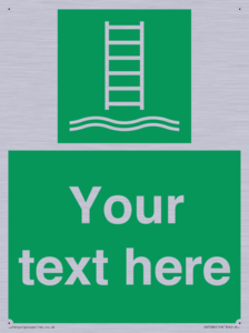 Custom sign safe condition Embarkation ladder